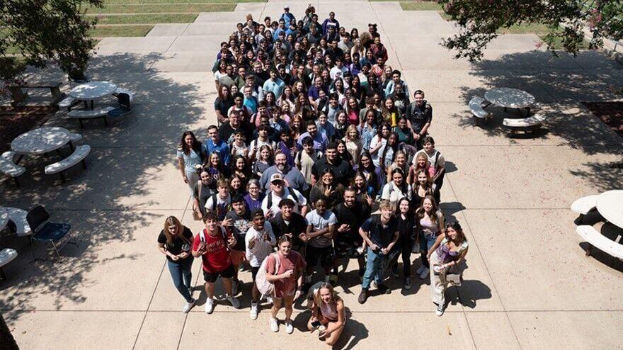 group photo of students attending freshman convocation