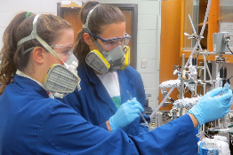 students in a lab