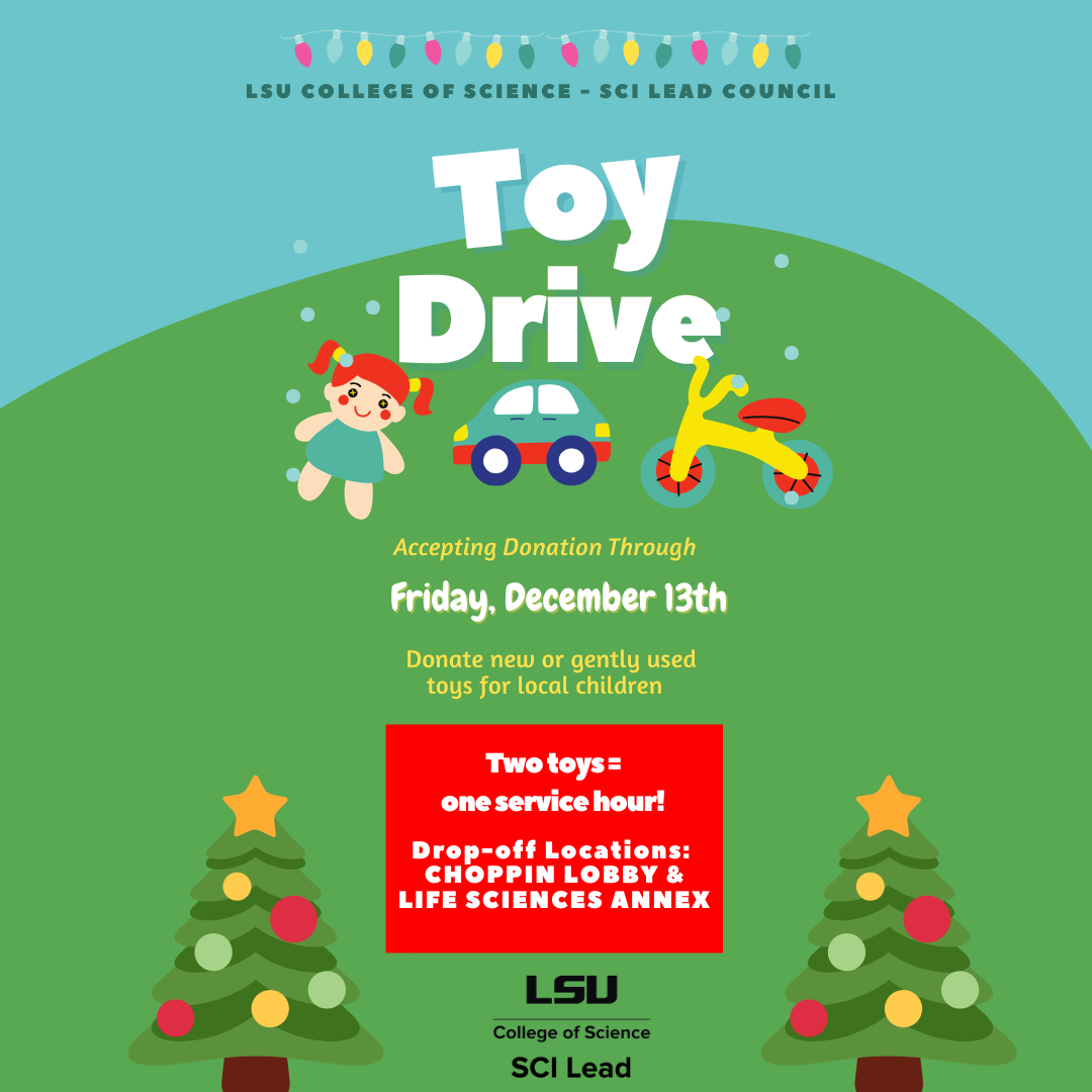 holiday toy drive, accepting donations until December 13th